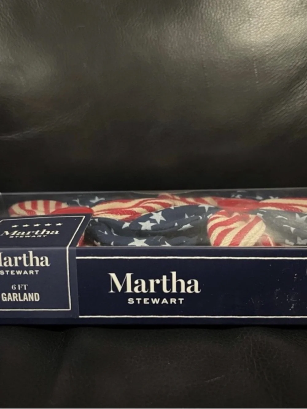 Martha Stewart Red, White & Blue Fabric Flower Garland